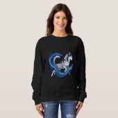 Sweatshirt Spirit Husky Electric Blue Aura Graphic (Devant entier)