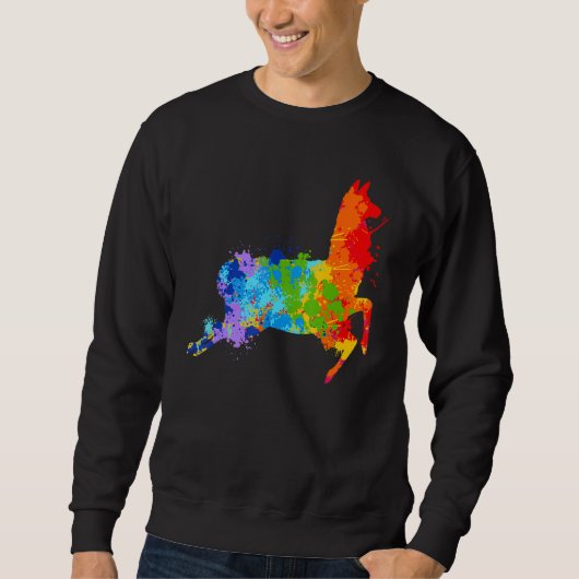 Sweatshirt Splattering Paint Llama Drip Painting Llama (Devant)