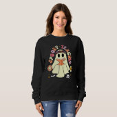 Sweatshirt Spooky Season Retro Spooky Teacher Halloween Costu (Devant entier)