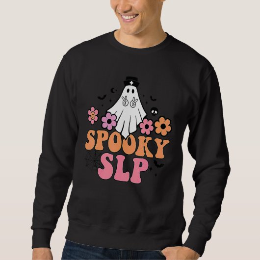 Sweatshirt Spooky SLP Speech Language Pathologist Ghost Hallo (Devant)