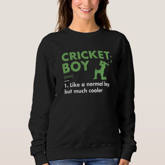 Sweatshirt Sport Boy Definition Cricket Premium (Devant)
