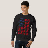 Sweatshirt Sport Us Drapeau Sprint Voiture Course 5 (Devant entier)