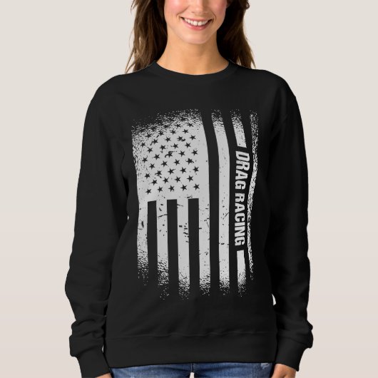 Sweatshirt Sport Us Flag Drag Racing 6 (Devant)