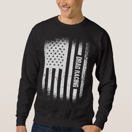 Sweatshirt Sport Us Flag Drag Racing 6 (Devant)