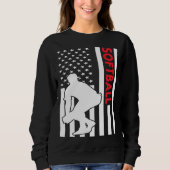 Sweatshirt Sport Us Flag Softball (Devant)