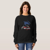 Sweatshirt Sport Us Flag Sprint Car Racing (Devant entier)