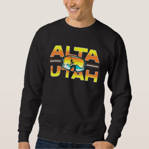 Sweatshirt Sports D'Hiver Avec Ski Ou Snowboard Ou Alta Utah