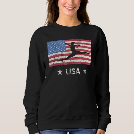 Sweatshirt Sports patriotiques Présente Américaine Drapeau Fi (Devant)