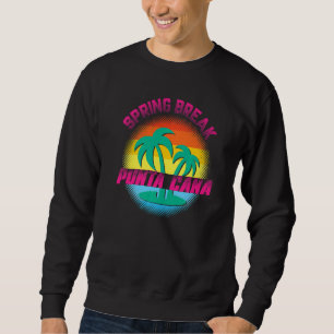 Sweatshirt Spring Break Punta Cana Coucher de soleil Vintage