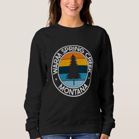 Sweatshirt Spring Creek chaude Montana MT USA City Pride Retr (Devant)
