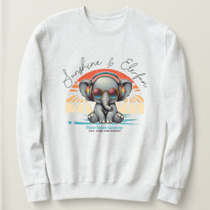 Sweatshirt Spring Sunshine and Ele-fun Retro Beach Getaway