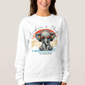Sweatshirt Spring Sunshine and Ele-fun Retro Beach Getaway (Devant)