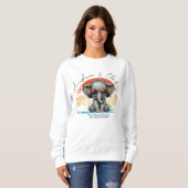 Sweatshirt Spring Sunshine and Ele-fun Retro Beach Getaway (Devant entier)