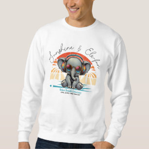 Sweatshirt Spring Sunshine and Ele-fun Retro Beach Getaway
