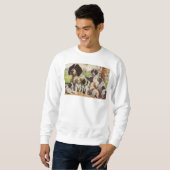 Sweatshirt springer spaniel maman et chiots (Devant entier)
