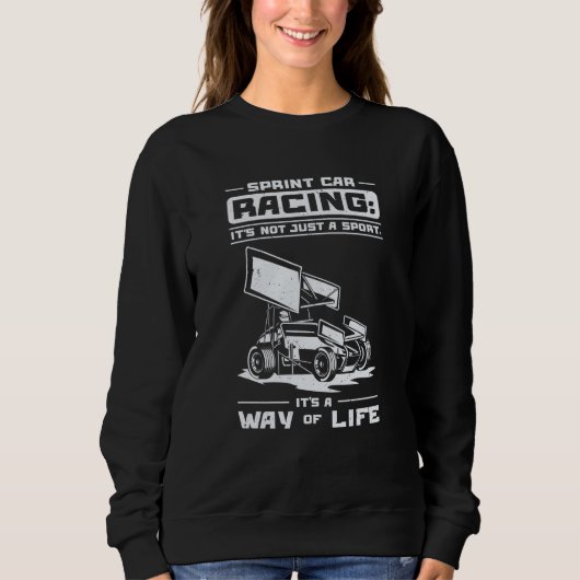 Sweatshirt Sprint Car Dirt Track Racing Drag Racer Sprint Car (Devant)