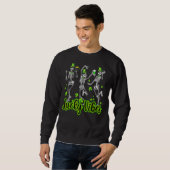 Sweatshirt Squeleton Lucky Vibes Saint Patrick (Devant entier)