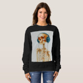 Sweatshirt Squelette avec casque audio (Devant entier)