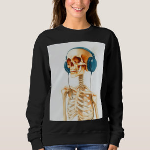 Sweatshirt Squelette avec casque audio