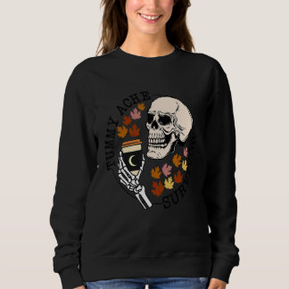 Sweatshirt Squelette buvant du café survivant rétro de mal au