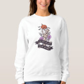 Sweatshirt Squelette Citrouille Floral Halloween (Devant)