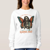 Sweatshirt Squelette de fée Karma avec ailes papillon (Devant)