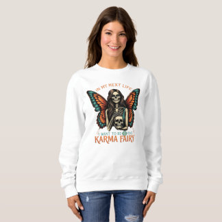 Sweatshirt Squelette de fée Karma avec ailes papillon
