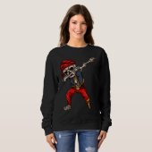 Sweatshirt Squelette de pirate qui dab 2 (Devant entier)