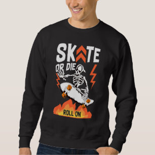 Sweatshirt squelette de skateboard cool skater garçon fille s