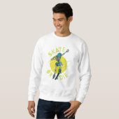 Sweatshirt Squelette de skateboard ou mourir (Devant entier)