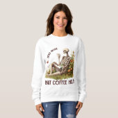SWEATSHIRT SQUELETTE D'HALLOWEEN AVEC CAFÉ (Devant entier)