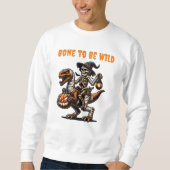 Sweatshirt Squelette d'Halloween Dino (Devant)