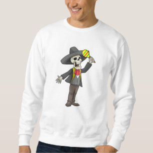 Sweatshirt Squelette en musique avec Maracas