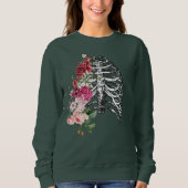 Sweatshirt Squelette Fleur Corps Edgy Graphic (Devant)