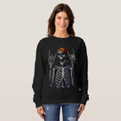 Sweatshirt Squelette Rock 'n' Roll (Devant entier)