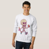 Sweatshirt Squelette Rocker Guitariste (Devant entier)