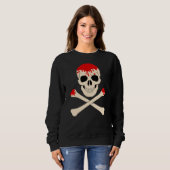 Sweatshirt squelette sanglant du crâne halloween (Devant entier)
