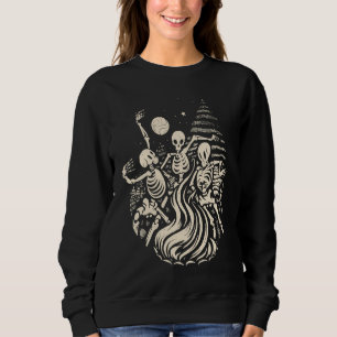 Sweatshirt Squelettes dansants os sous la lune Wicca Wicca