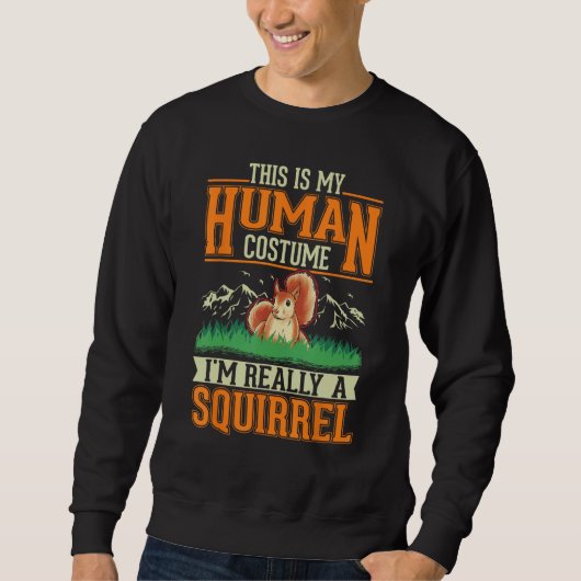 Sweatshirt Squirrel Human Costume Halloween Squirrel (Devant)