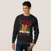 Sweatshirt Squirrel Lights Xmas Tree Santa Squirrel Christmas (Devant entier)
