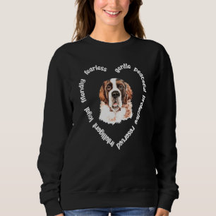 Sweatshirt St Bernard Chien Coeur Saint Bernard Maman St Bern