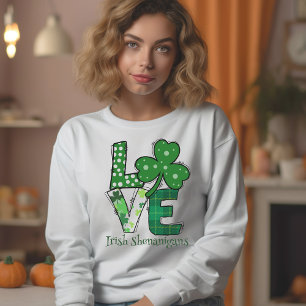 Sweatshirt St. Paddys Day Amour Shenanigans Irlandais