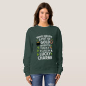 Sweatshirt St patrick acher Lucky Charm Clover Irlandais (Devant entier)