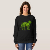 Sweatshirt St Patrick Retro Leprechaun Bernard Dog Shamrock (Devant entier)