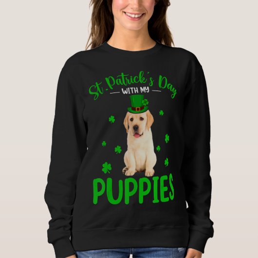 Sweatshirt St Patrick S Day Avec Mes Chiots St Patrick Leprec (Devant)