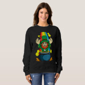 Sweatshirt St Patricks Day Cute Leprechaun Treasure Rainbow L (Devant entier)