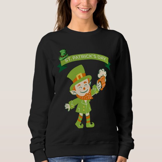 Sweatshirt St Patrick's Day Fun Beer Drink Party Dublin Irlan (Devant)