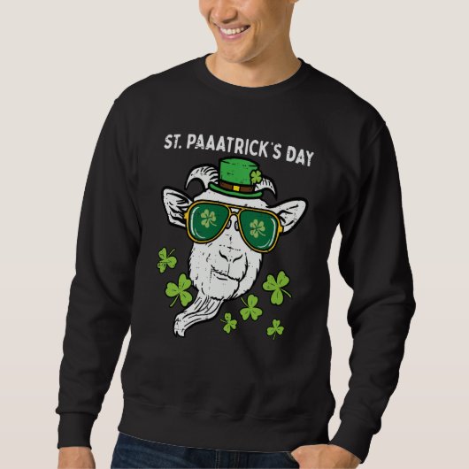 Sweatshirt St Patricks Day Goat Head Saint Pattys Farmer Men  (Devant)