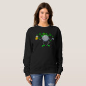 Sweatshirt St Patricks Day Golf Golfing Irish Golfer Beer Hum (Devant entier)