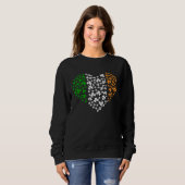 Sweatshirt St Patrick's Day Irish Shamrocks Ireland Flag St P (Devant entier)